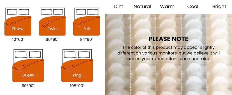 Flannel Fleece Blanket - Soft, Solid Color, Lightweight, Natural Multi-Color, King Size, Gifts Women & Girls, Ideal for Bed, Couch, All Seasons, Decor