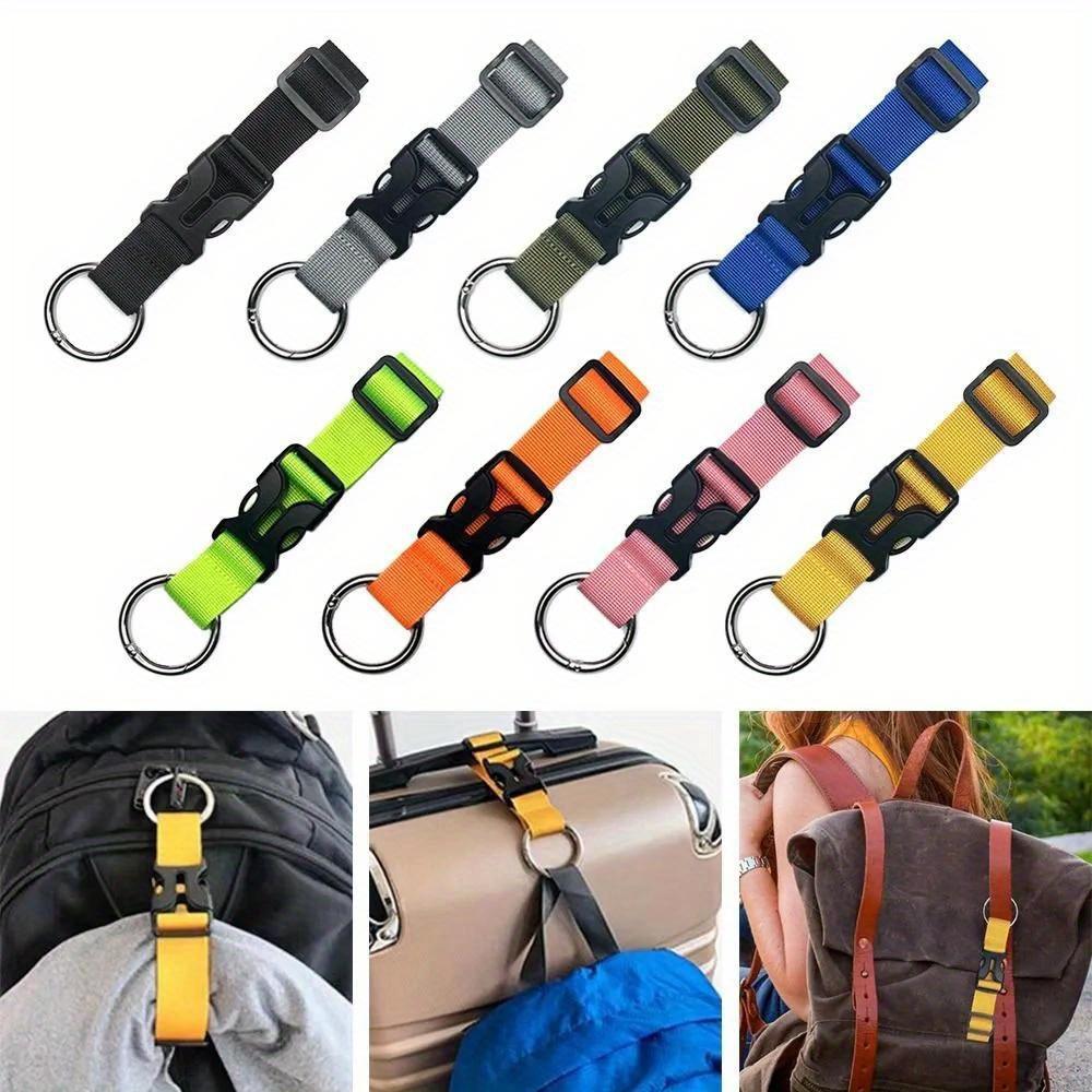 [Durable Luggage Strap] Durable Polyester 1pc Luggage Strap with Adjustable Buckle & Metal Ring - Portable Travel Bag Gripper for Secure Carry-On, Multi-Color Suitcase Belt Ideal for Outdoor Adventures, Luggage for Travel