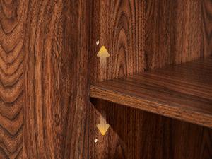 ONBRILL 31.5”/60“ Sideboard Buffet Cabinet with Storage, Farmhouse Curved Design Accent Cabinet with Doors & Adjustable Shelves, Modern Coffee Bar Credenza for Living Room, Kitchen, Hallway