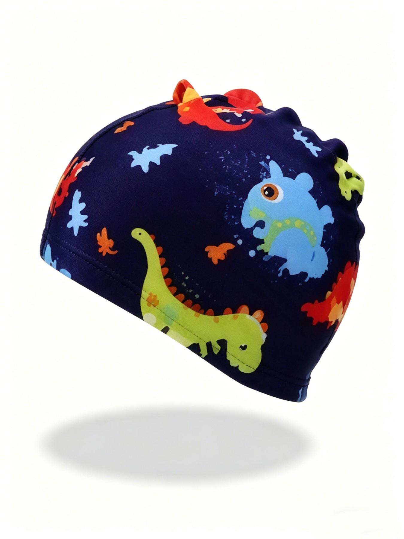 Kids Swimming Hat Digital Print High-Quality Fabric, Cartoon Design for Boys and Girls, Baby Swim Cap, Comfortable and Stylish