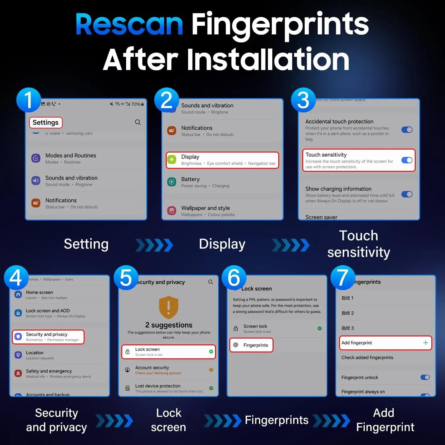 3-Pack Tempered Glass Screen Protector for Zte Nubia Magic Series, HD Anti-Scratch, Supports Ultrasonic Fingerprint Unlock, 9h Hardness