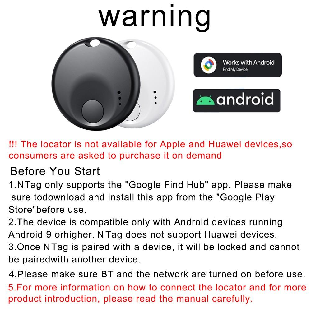 Google GPS Tracker for Android Smartphones, Bluetooth-compatible Tracking Device, Supports Google Find HUB APP, Key Wallet Luggage Pet Finder