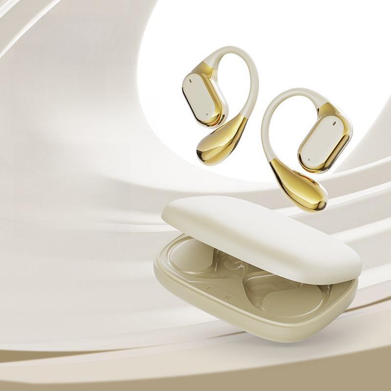Wireless Ear Hanging Earphone, Ergonomic Design Earbuds with Charging Case, Bluetooth-compatible Fashionable Earbuds for Business Calls, Foldable Headset