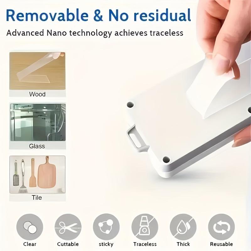 English Super strong adsorption power strong double-sided nano tape - strong adhesion, reusable, suitable for various scenarios such as handicrafts, Christmas decorations, etc. - fits all surfaces, an essential multi-functional tape