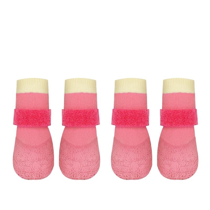 4-Pair Set Dog Boots, Anti-Slip Wear-Resistant Pet Shoes Puppy Shoes for Outdoor Sports, Protective Paw Covers