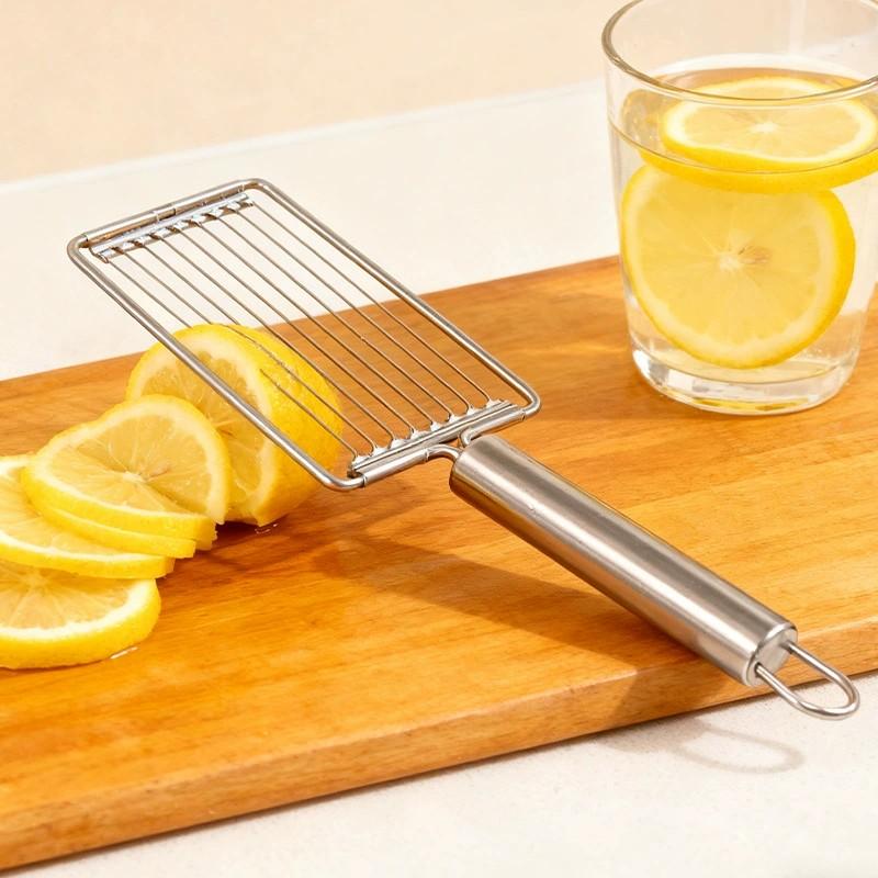 Stainless Steel Tomato Slicer, Manual Vegetable & Fruit Cutter with Ergonomic Handle, Multifunctional Egg Slicer & Kitchen Gadget for Perfect Slicing & Dicing, Ideal for Salads, Sandwiches, Breakfast Prep, Durable Construction