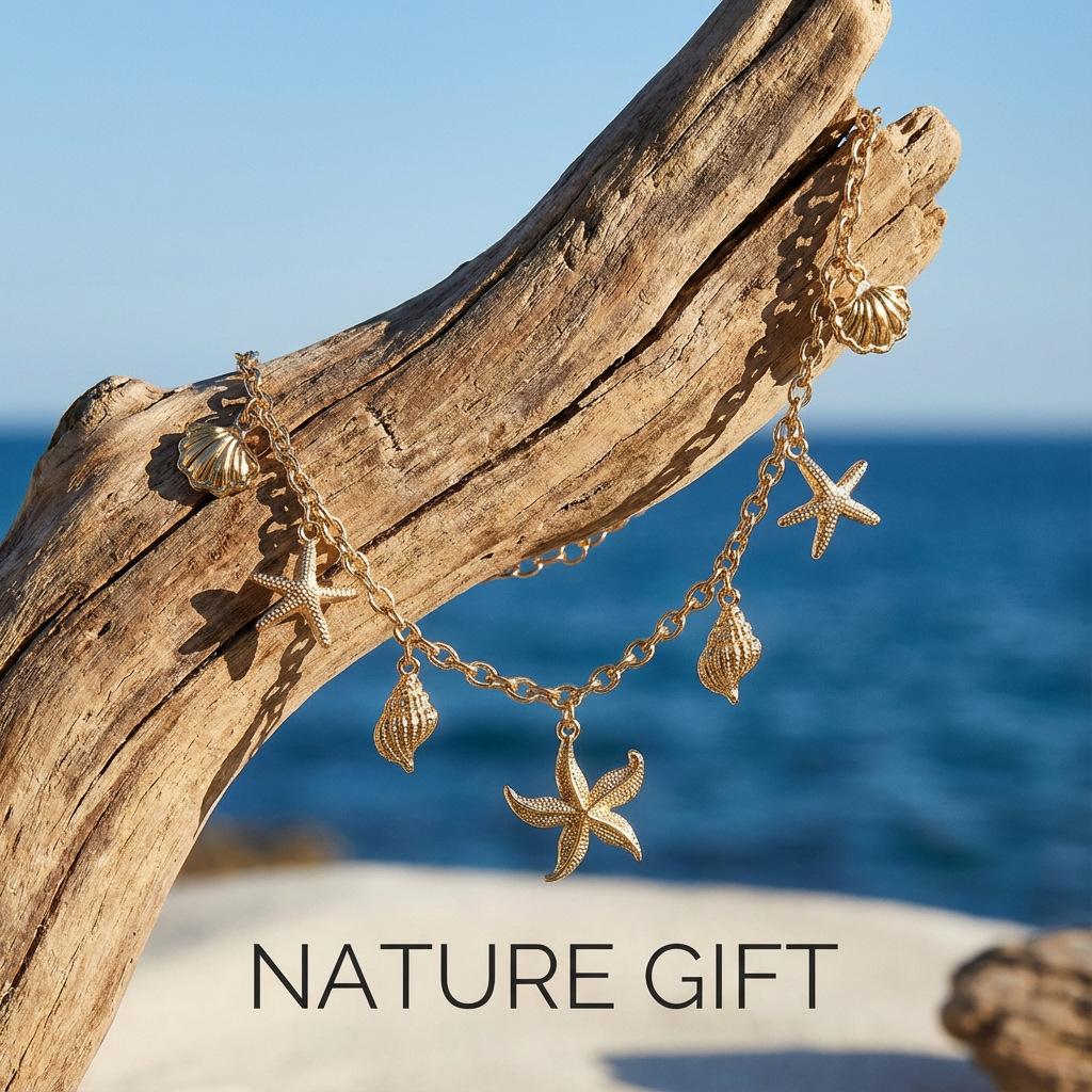 Boho Beach Style Starfish Shell Necklace, Versatile Dolphin Pendant, Perfect for Coastal Vibes, Ideal for Summer