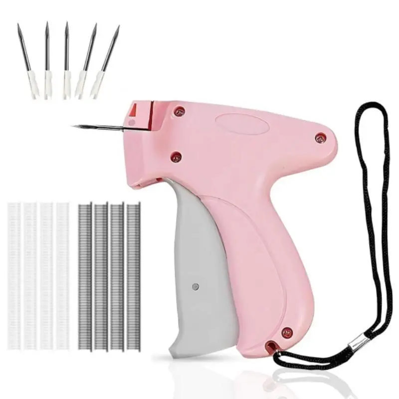Handheld Sewing Machine - Portable Mini Pocket-Size Manual Repair Kit for Sewing Supplies Crafts, Clothing Fixes, Bra Strap Fix, Lightweight for Travel Days, Strong Stitch, Tidy Finish, 5 Needles, 1000 Fasteners