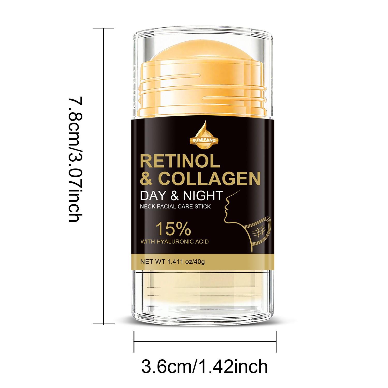 SUMIFANG Retinol Neck & Face Care Stick 40g | Retinol + Hyaluronic Acid + Collagen | Visibly Reduces Neck Lines & Firms the Jawline | Targets Neck & Face | Ideal for Visible Neck Lines / "Tech Neck" | Suitable for All Skin Types | Neck Firming Stick