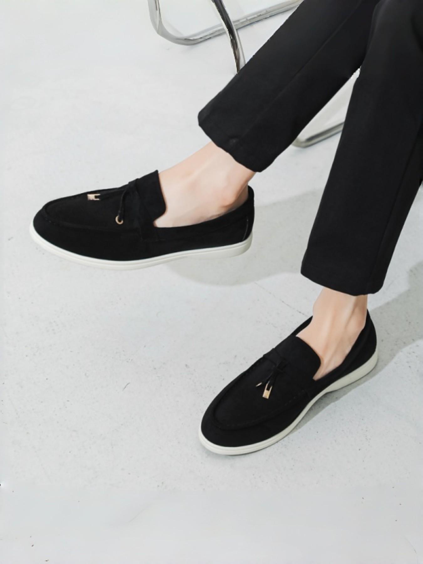 Men's British Style Soft Leather Casual Shoes, Business & Daily Wear, Hand-Stitched Design, Comfortable Footwear for Men