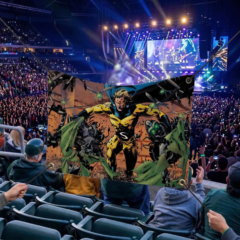 S-Sentry MOVIE Flags Multi Size Atmosphere Flag, Cheerleading Hand Pulled Banner, Portable Outdoor Event Flag & Wall Decor for Sports, Parties, Home and Room Decoration