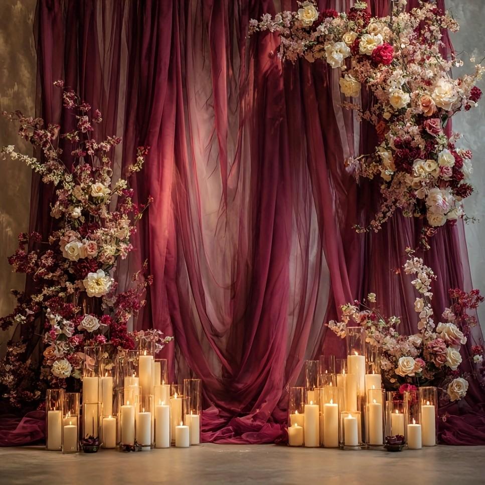 One roll, 12.6 inch/1969 inch extra-long burgundy tulle, suitable for wedding ceremonies, parties, holiday decorations, Wedding arch backdrop, decorative arches/tables/ceilings, hanging decorations