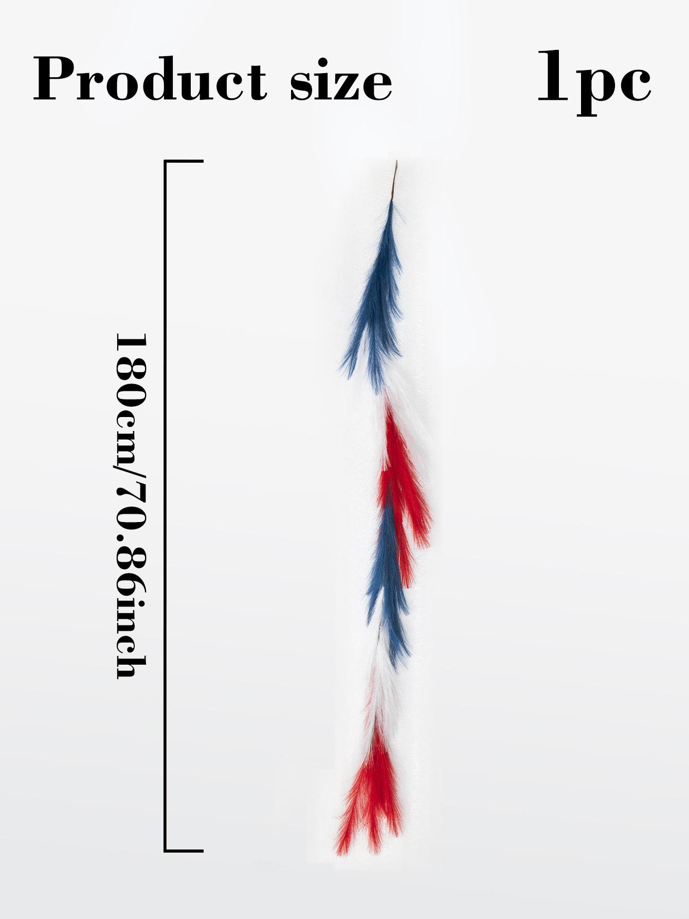 Independence Day red, white and blue imitation reed, bamboo and reed home decoration for outdoor festival backdrop, Pampas grass vines