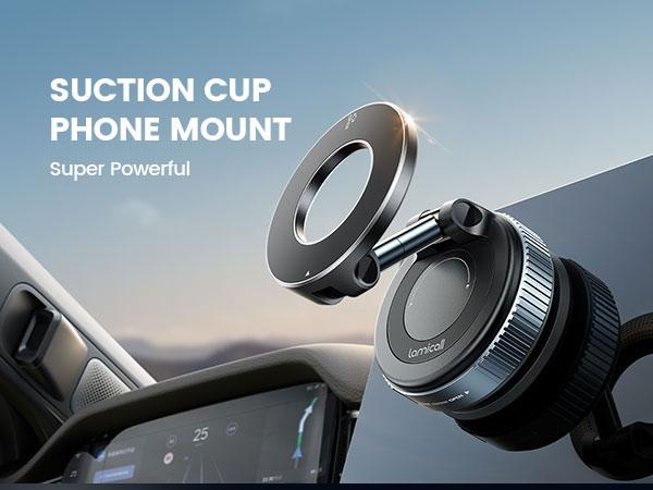 Lamicall for Magsafe Car Mount, Magnetic Phone Holders for Your Car, Vacuum Phone Mount for Car Accessories for Women Men Interior Jeep BMW, SuctionPro Gifts Kits, for iPhone 17 Pro Max 16 15 14 13