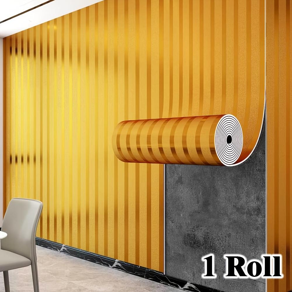 3m Thick Self-Adhesive Wood Grain Wallpaper, Easy DIY 3D Textured Grid Wall Panels, Luxury Peel and Stick Design for Bedroom & Living Room Decor