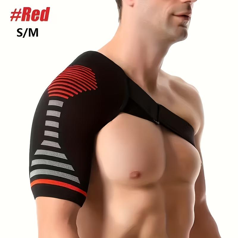 An adjustable shoulder pad, designed specifically for compression support, comfort, and protection of the shoulder. It is an ideal protective gear for adult sports and fitness