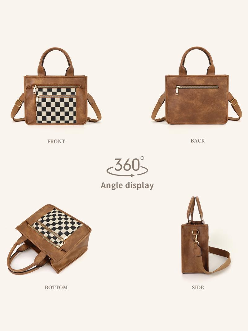 Women's Tote Bag, Fashionable Shoulder Bag for Daily Used, Casual Trendy Versatile High-quality Daily Commuting Bag, Girl Fashionable Bag, PU Tote Satchel