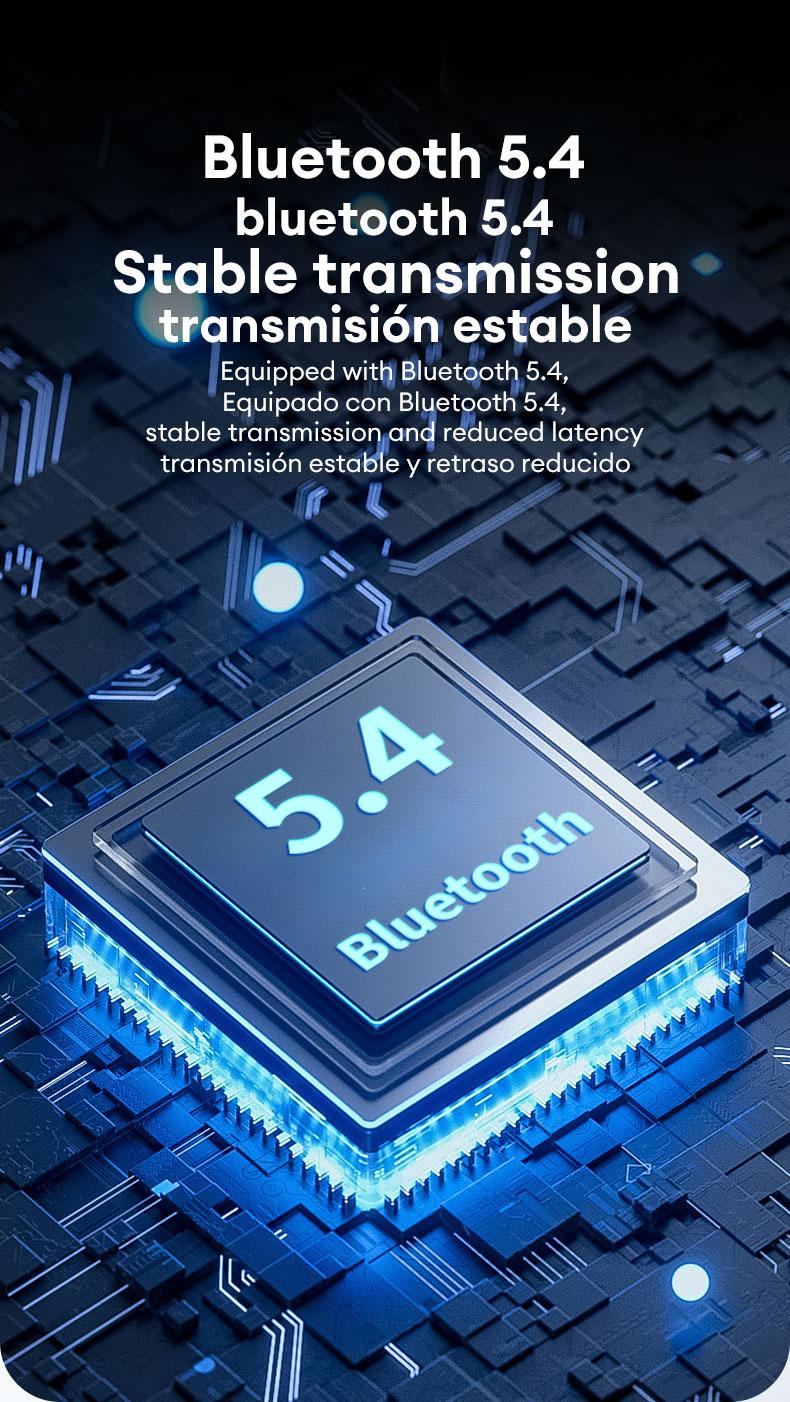 HYUNDAI SpaceAiPro Full-Color Touch Display Multifunctional Earbuds, Large Dynamic Stereo Sound Quality, Light-weigh & Waterproof Headphones with ENC Call Noise Canceling Mic