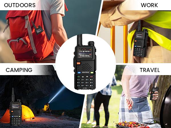 BAOFENG Radio GMRS UV-5RH (Upgrade of UV-5R) Ham Radio,   Rechargeable Digital Wireless Walkie Talkie Long Range, Portable Handheld 2way Ridio, Emergency Preparedness Audio