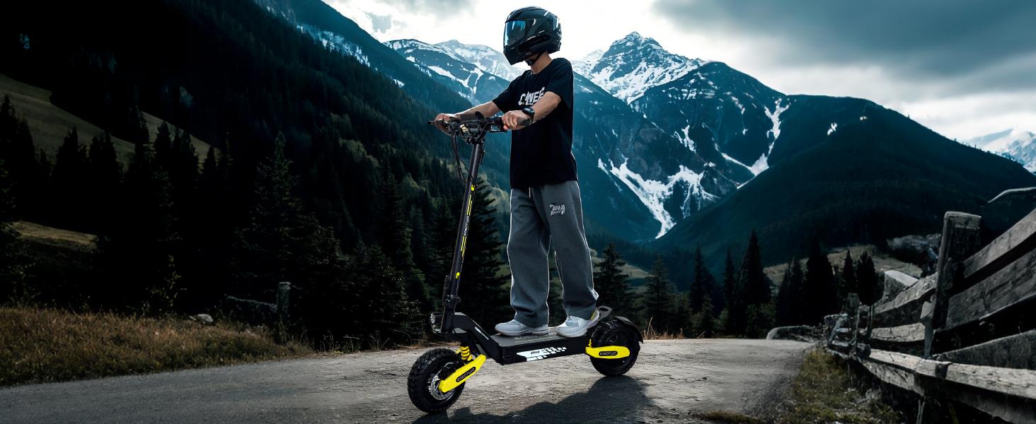 EOEOTWO GT06 Adult electric scooter 1200w electric scooter foldable 11 "off-road scooter with long-distance fast adult scooter 28 miles per hour, 20/40 miles range, dual braking system, front and rear shock absorbers, and turn signal scooter