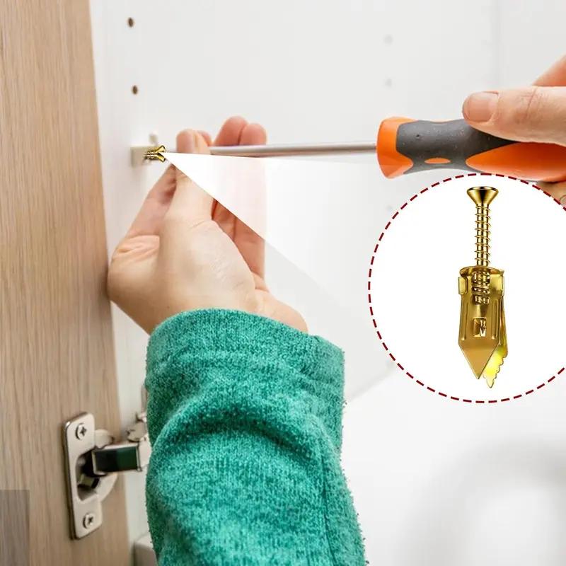 60PCS Self-Drilling Drywall Anchors and ScrewsKit,12x30mm,No Pre-Drilling Needed,Supports Up to 66 lbs,ldeal for Home and Office Organization,MirrorZone.