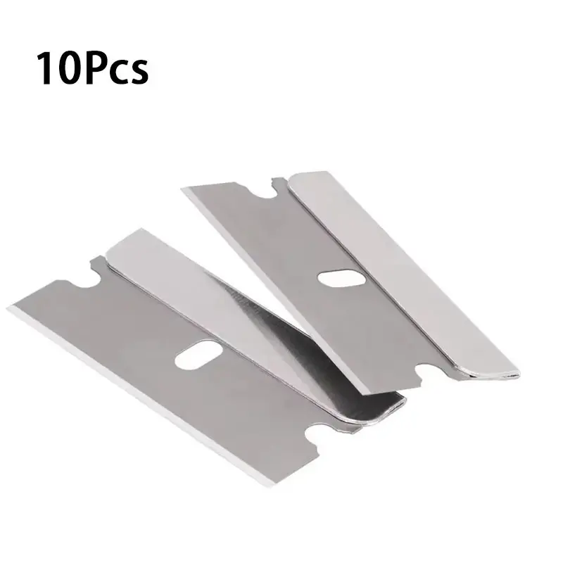 10/30/100 Piece Razor Blade Scraper, Metal Glass Adhesive Cleaner, Carbon Steel Replacement Blades, Car Film Removal Tool, Car Film Stripping