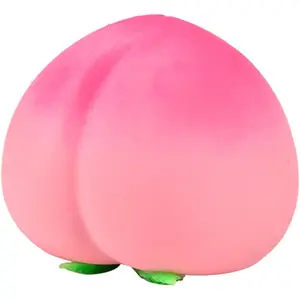 Sunny Days Peach 2.36 " Slow Rising Fruit Squeeze Toy Butter Texture Peach for Stress Relief, Sensory Focus & Hand Exercise ( 1pc )