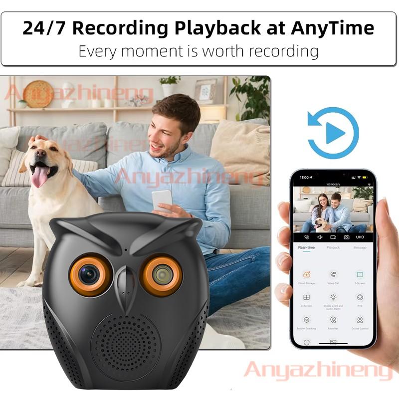 2k HD Wireless Security Camera with Human Detection, Indoor WiFi Monitoring, Night Vision, Alexa Compatibility, Two-Way Audio and Alarm System