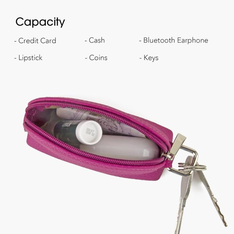[Mother's Day Gifts]Compact Keychain Coin Purse, Minimalist Zipper Card Wallet, Daily Storage Pouch for Shopping & Dating Outdoor Sports
