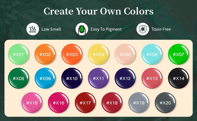 JEWHITENY 23PCS Gel Nail Polish Set 20 Colors Long Lasting Christmas Beauty Products for Salon at Home with Base Coat & Top Coat