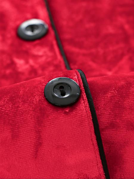 Women's Elegant Winter Pajama Set, Fitted Long Sleeve Button-Up Top & Warm Pants, Comfortable Loungewear for Cold Weather