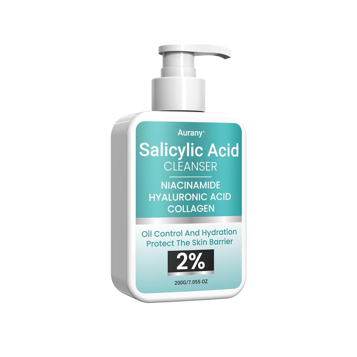 Salicylic Acid Cleanser,Acial Cleanser,Facial Cleansing,Foaming Face Wash, Helps Clear & Prevent Acne Breakouts, Oil Free, Excess Oiloil Control And Hydrationprotect The Skin Barrier,Brightening & Even Skin Tone,Glowing Complexion Face Wash-200g