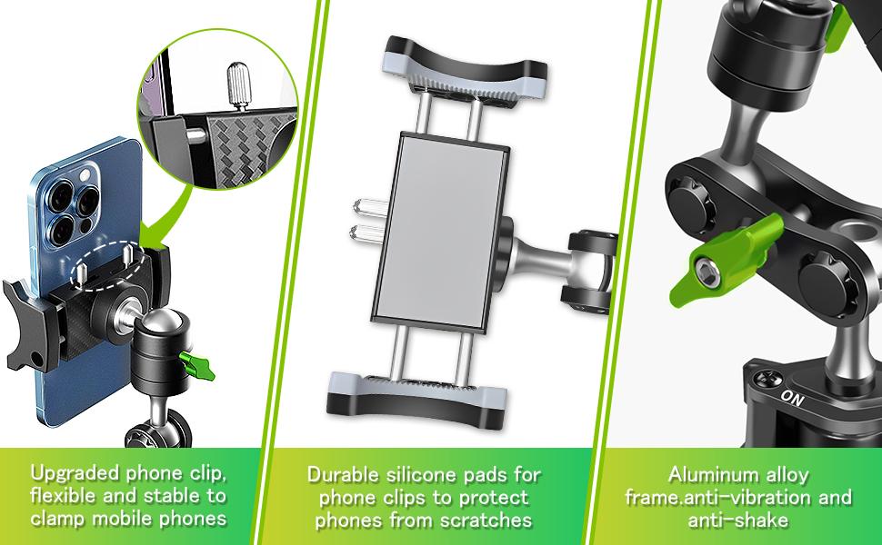 Joytutus 360° Rotating Suction Cup Phone Mount for Car Universal Ball Head Arm Adjustable Holder for Video Recording Vlogging Dashboard Windshield Sunroof with Strong Suction Power and Easy Installation