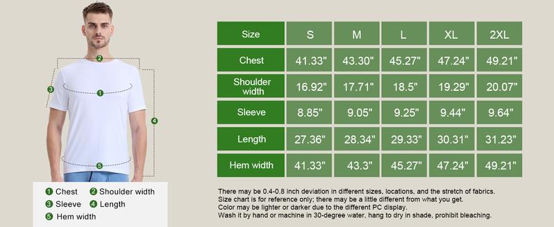 BAMBOO COOL Men's Moisture-Wicking Slim-Fit Crewneck Undershirts, 3-Pack – Soft, Breathable, Comfortable Fathersdaygift Stretchy Top