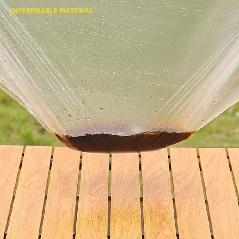 10pcs Disposable Table Covers Camping Table Cover gathered opening