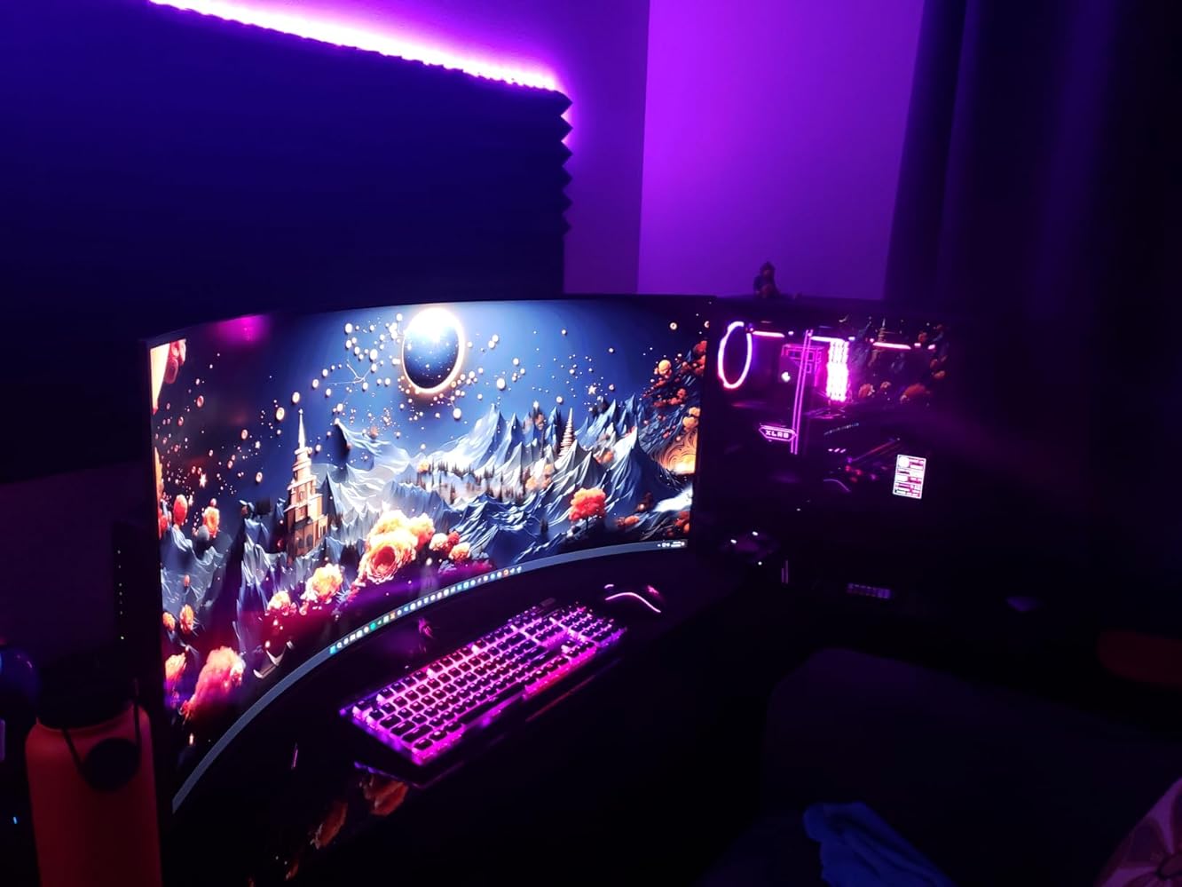 MOUNTUP 17''-43'' Single Monitor Mount for Ultrawide Screen 6.6-33lbs, Heavy Duty Gas Spring Monitor Stand for Flat/Curved Screen, MU7011