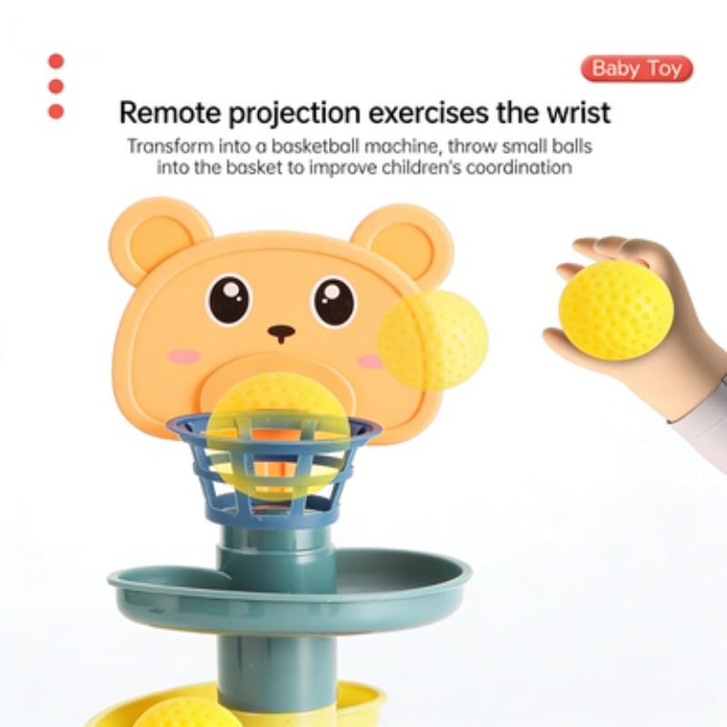 Baby Basketball Track Toy Suitable for Ages 3+, DIY Educational Toy for Infants Boys Girls Aged 2-6 Years, Fun Learning Activity