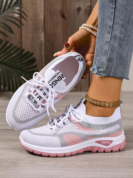 Women's New Casual Sports Shoes, Large Size Lightweight Soft Sole Sneakers, Comfortable Non-Slip Walking Shoes, Perfect for Travel & Leisure Activities, Trendy Walking Sneaker