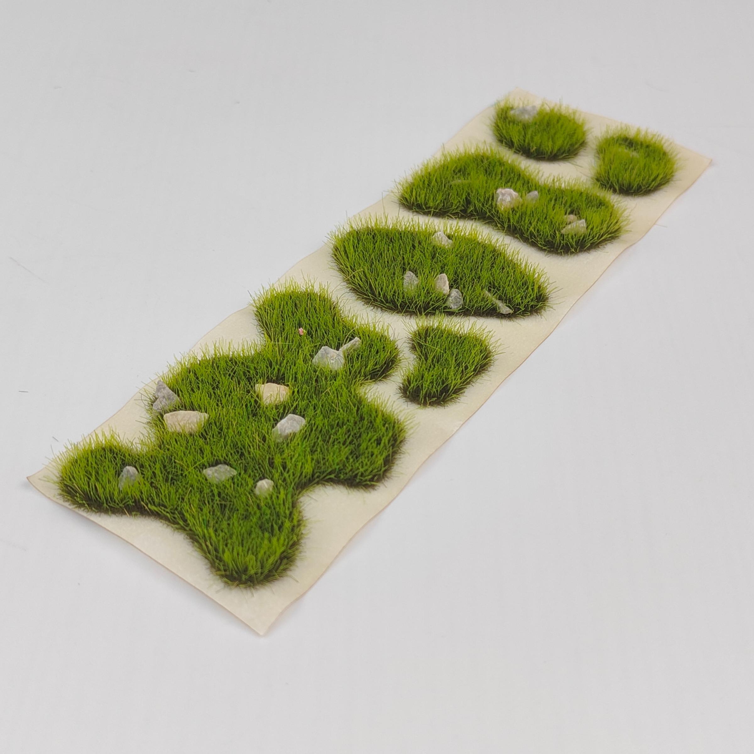 Self-Adhesive Static Grass Sheets, Multi-Sized Model Scenery Grass Mats, Ideal for Train Models, 3D Models, Railway Layouts, Tabletop Rpgs, Artificial Faux Plants