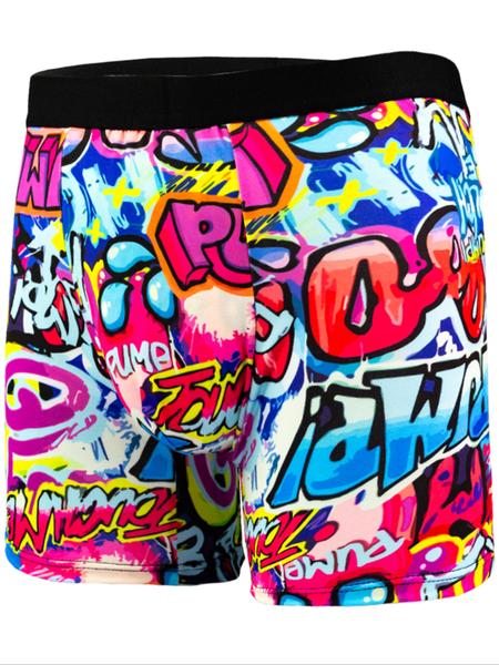 Men's Graphic Print Boxer Brief, Casual Comfy Breathable and Soft Underwear for Daily Wear, Mens Underwear for All Seasons, Undergarments