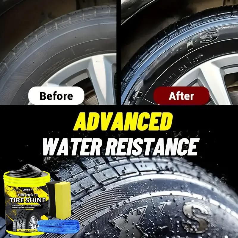 Car Tire Wax Shine Agent, Blackening Durable Protection Oil 150g, Tire Care Maintenance, Long-Lasting Shine, Tire Coating