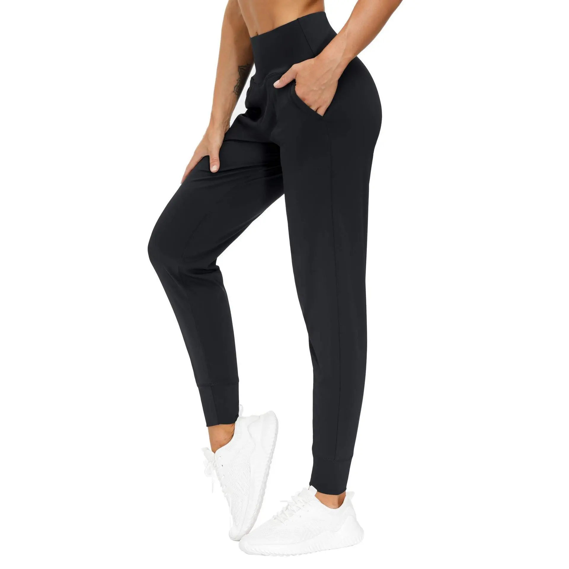 THE GYM PEOPLE Women's Stretch Joggers, Tapered Lightweight Workout Jogger Pants with Pockets for Lounge, Travel & Casual Work, Sporty Athletic Trousers, Elastane Women's Sports Joggers