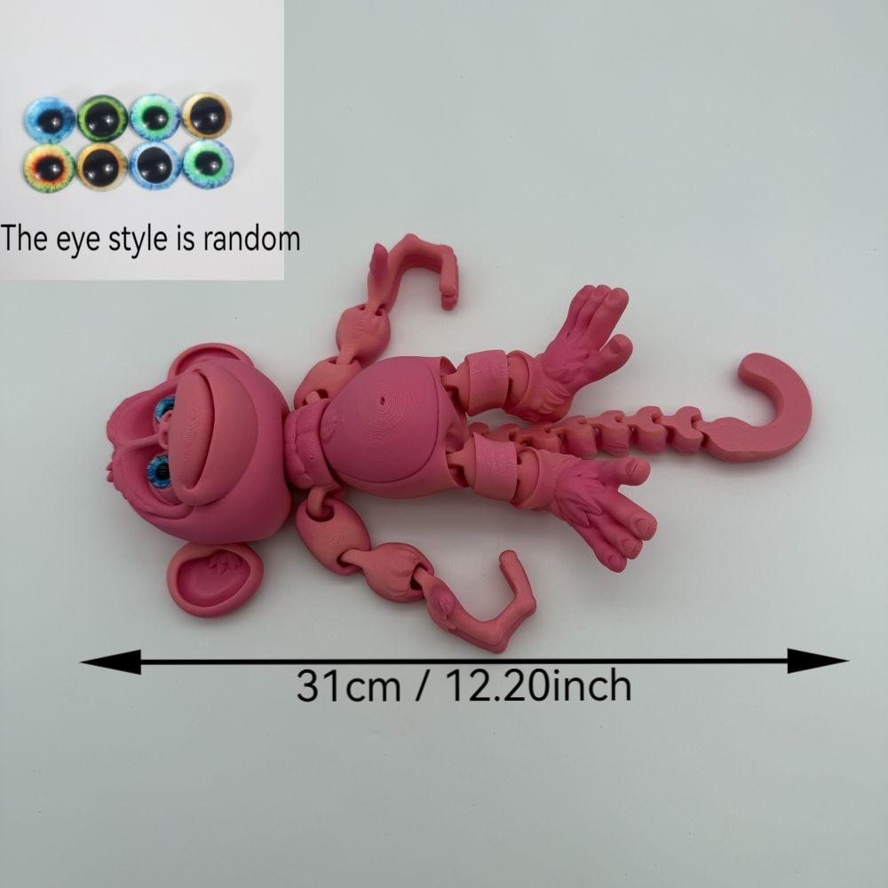 3D Printed Climbing Monkey Statue, Articulated Monkey Figurine, Realistic Eyes Home Decor, Perfect for Halloween Christmas Gifts, Birthday Present, Animal Figurine