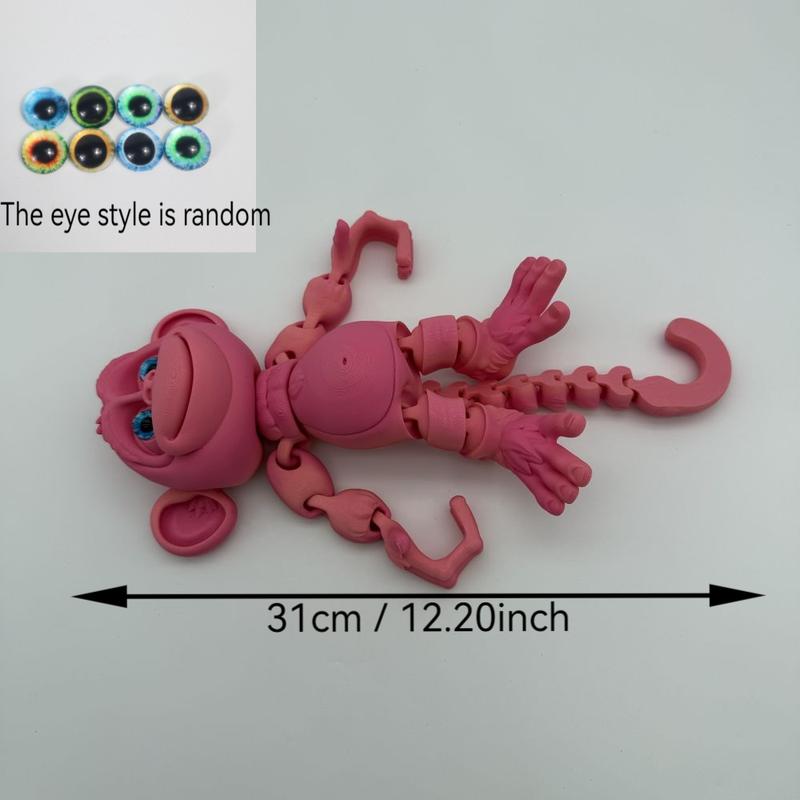 3D Printed Climbing Monkey Statue, Articulated Monkey Figurine, Realistic Eyes Home Decor, Perfect for Halloween Christmas Gifts, Birthday Present, Animal Figurine