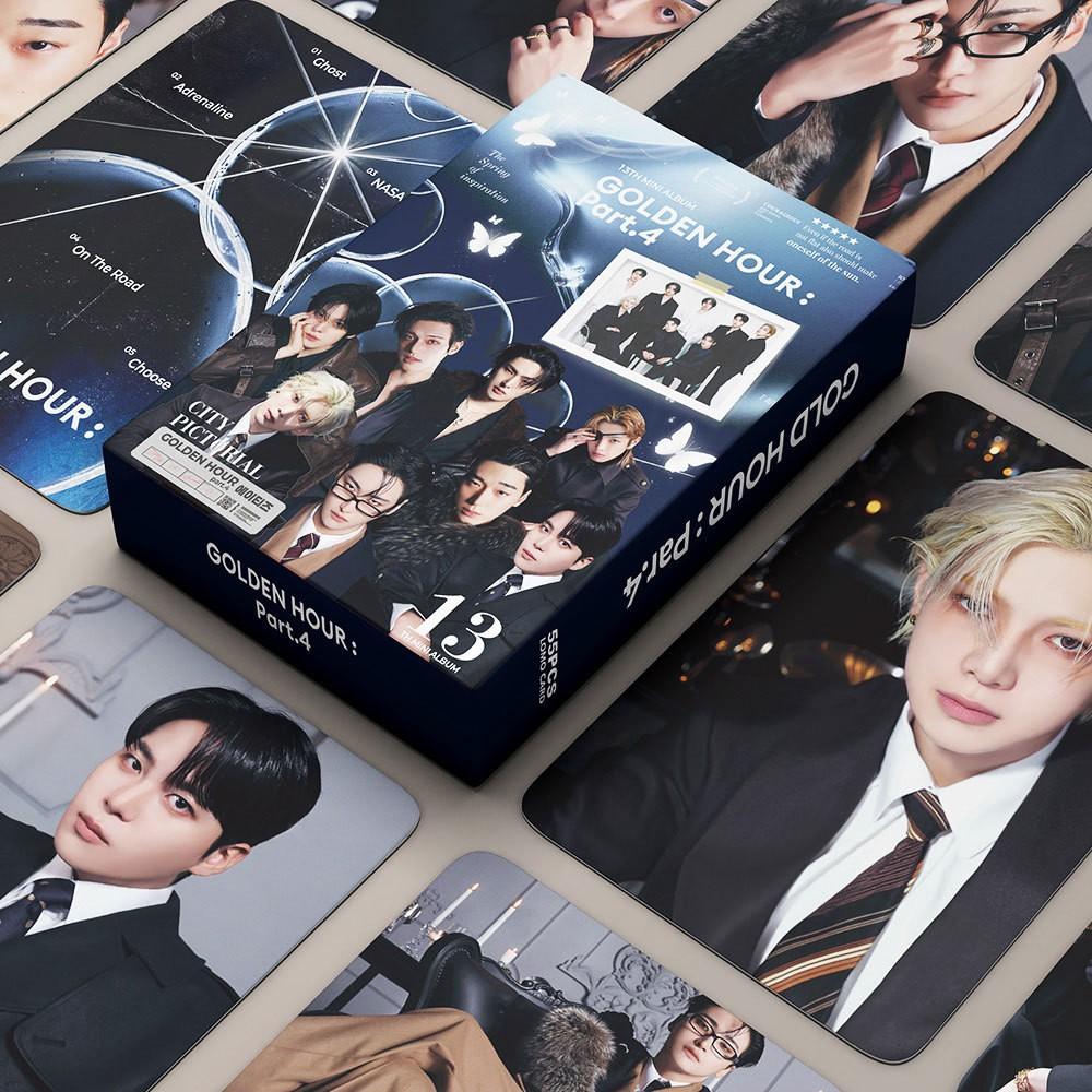 2026 New 55-Piece Boxed Small Cards, K-Pop Boy Group Idol Merchandise, High-Quality Photo Decorative Collectible Support Cards