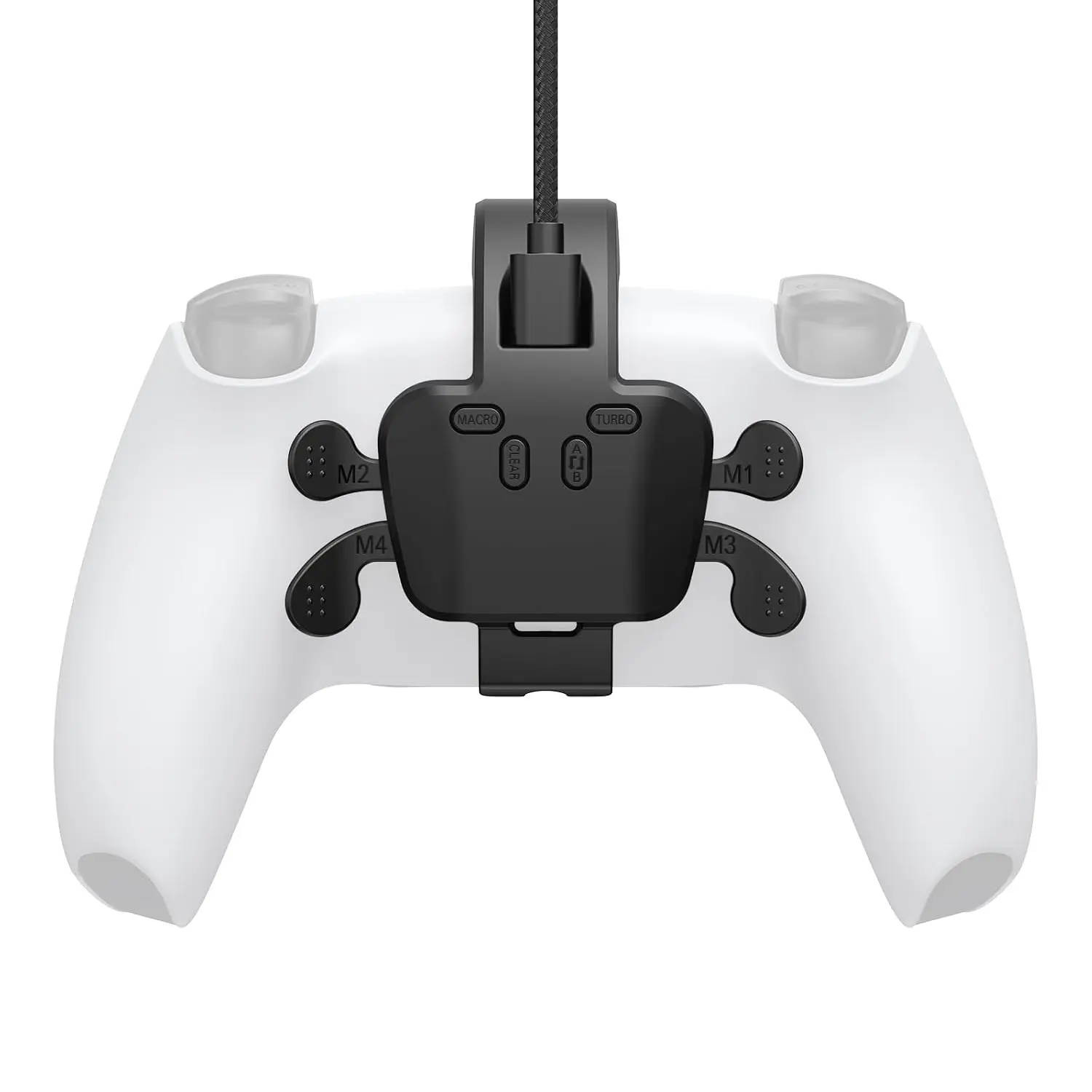 Paddles Attachment for PS-5 Controller with Microphone Function, Wired Plug & Play with 4 Programmable  Buttons, Support Turbo/ Remap/Combo/Controller Button Swap Functions, Compatible with PS-5 Console/PC/(Black, 7.2FT)