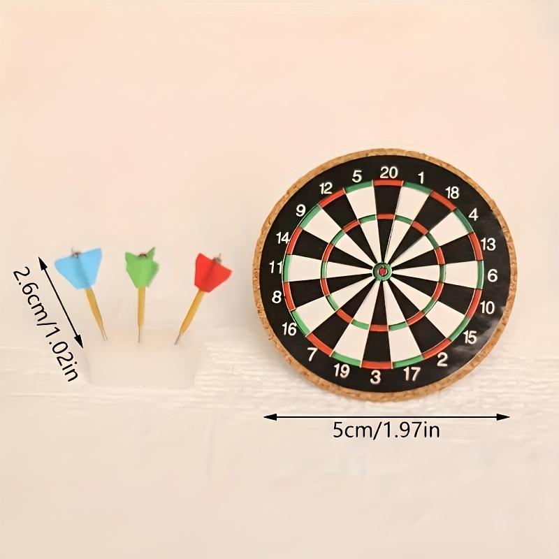 Miniature Dart Board Set with 3 Darts - Perfect for Party Games, Home Decor & Dollhouse Displays Darts Sets