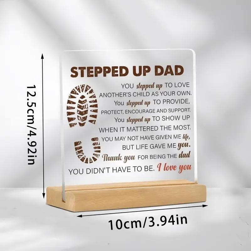 FathersDayGift Acrylic Desktop Decoration Sign, Clear Acrylic Desktop Ornament with Base, Gift for Family, Home Decor for Living Room Bedroom Office, Men's Room Decor, Signage, Decoration Items, Room Accessories Decorative Dad FathersDayGift Acrylic Desktop Decoration Sign, Clear Acrylic Desktop Ornament with Base, Gift for Family, Home Decor for Living Room Bedroom Office, Men's Room Decor, Signage, Decoration Items, Room Accessories Decorative Dad