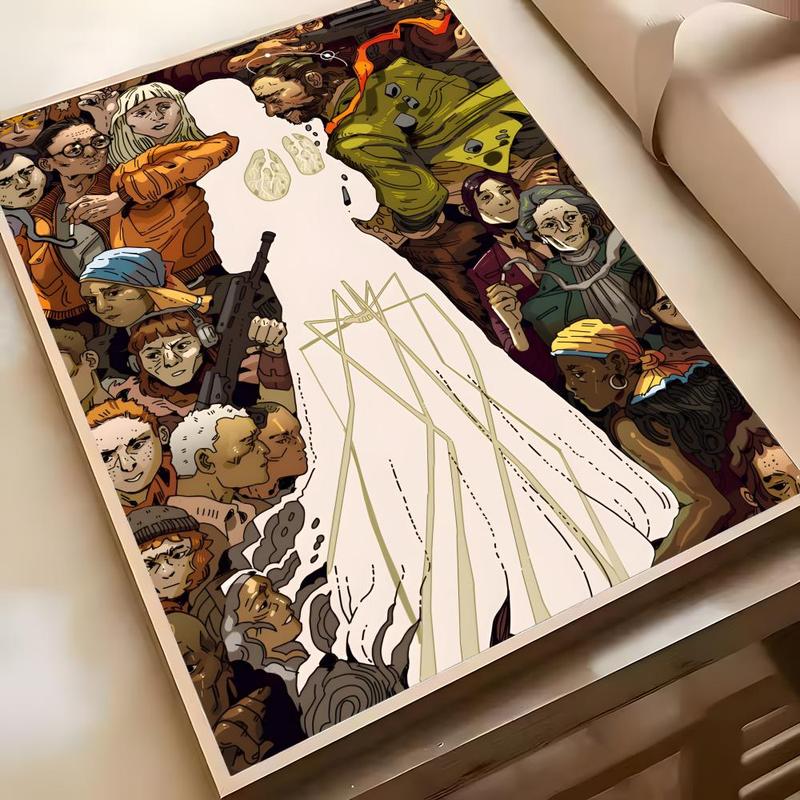 Ad Astra D-Disco Elysium Poster HD Waterproof Self-Adhesive Art Vibrant Wall Print for Living Room Bedroom Bar Parlor Home Decor Gift Fade-Resistant Easy-Apply Durable Dly Artwork