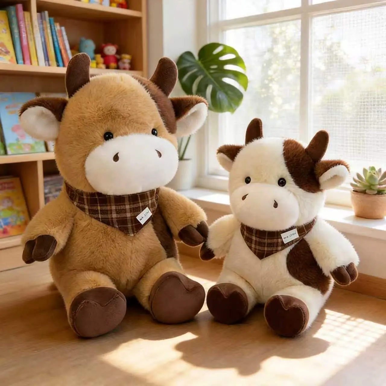 Emotional Support Cow Plush Toy, Ultra Fluffy Stuffed Cow, Perfect Gift for Kids & Girlfriends, Soft and Cozy Companion